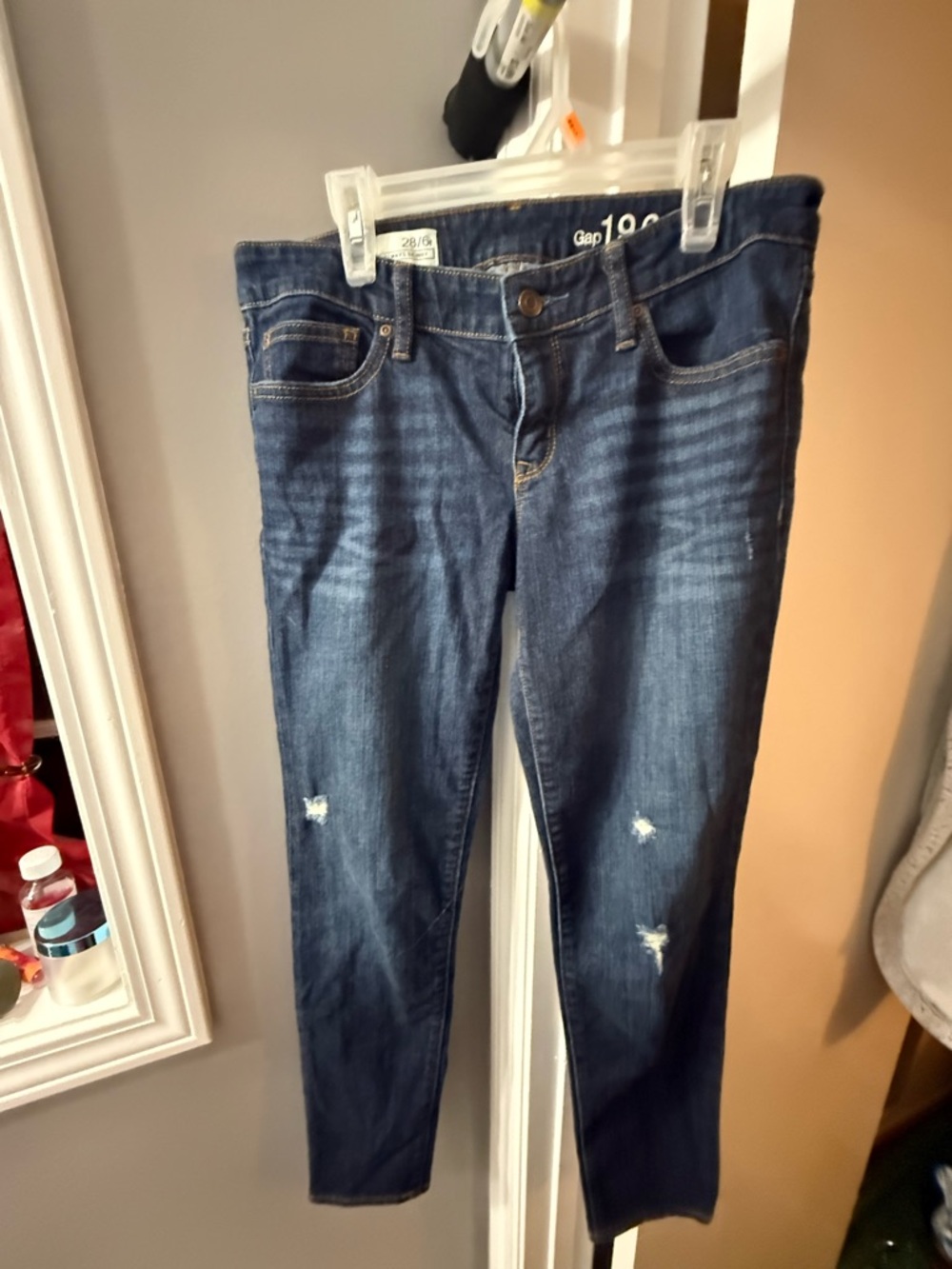GAP Indigo Skinny Jeans with Light Distressing